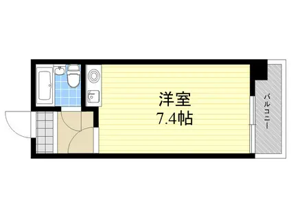 シロハイヌ姫里(ワンルーム/4階)の間取り写真