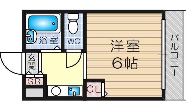 有馬パレス西中島(ワンルーム/3階)の間取り写真