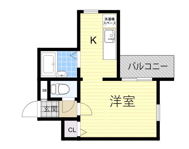 グランシャトー(ワンルーム/3階)の間取り写真
