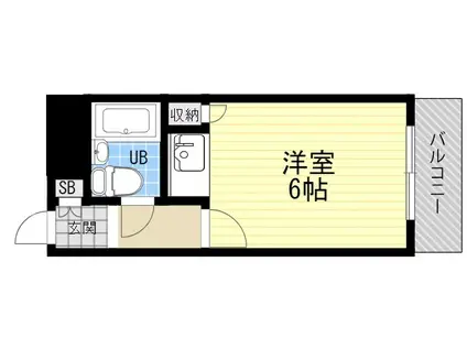 ダイアパレス塚本Ⅱ番館(ワンルーム/6階)の間取り写真