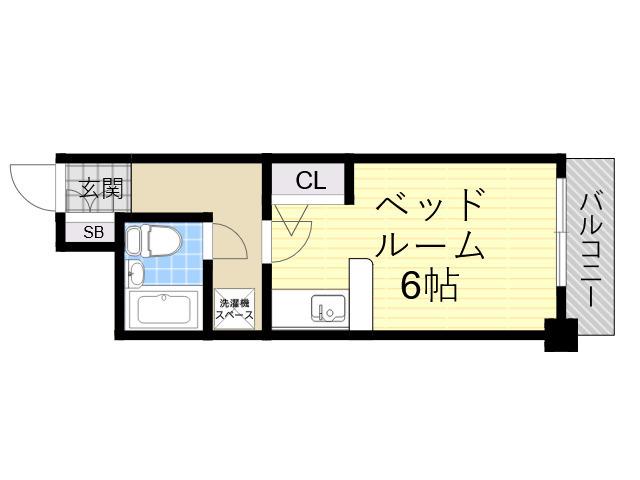 ダイアパレス塚本Ⅱ番館(ワンルーム/5階)の間取り写真