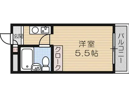 メゾンドセジュール(ワンルーム/1階)の間取り写真