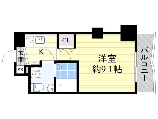 セレニテ新大阪弐番館(1K/5階)の間取り写真