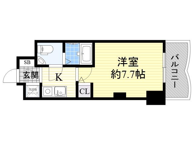 セレニテ新大阪弐番館(1K/3階)の間取り写真