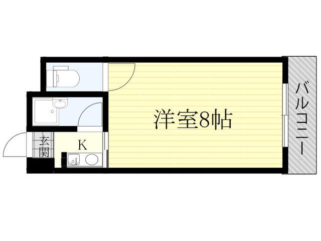 サンライズハイツ2(1K/5階)の間取り写真