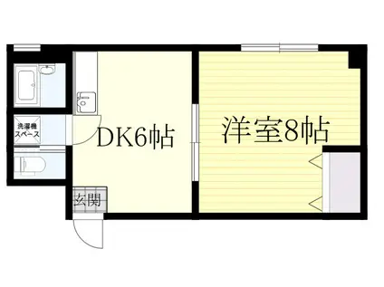 光洋マンション(1DK/3階)の間取り写真