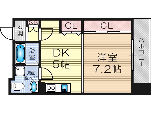 CASSIA塚本(1DK/10階)の間取り写真