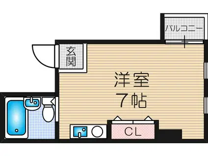 エスタイル塚本(ワンルーム/4階)の間取り写真
