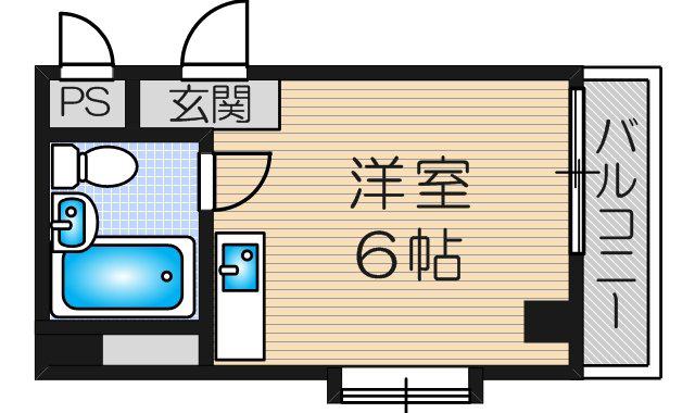 ピア土江パート2(ワンルーム/2階)の間取り写真