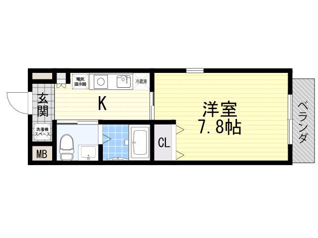 ETERNO YOSHIDA(1K/5階)の間取り写真