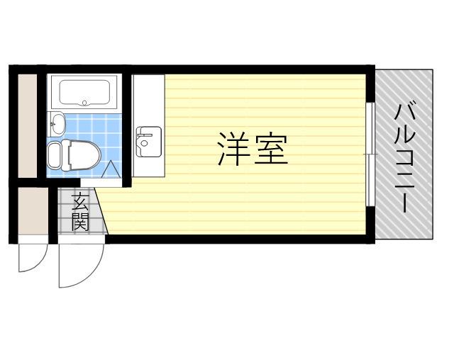 プレアール野中(ワンルーム/3階)の間取り写真