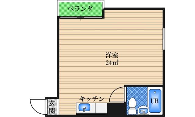 ファクト十三(ワンルーム/4階)の間取り写真