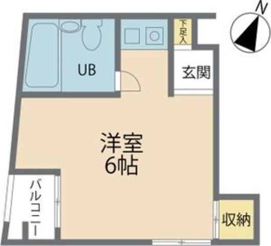 キャロルハウス(ワンルーム/3階)の間取り写真