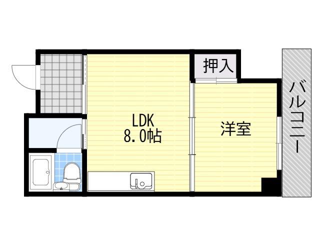 アルトピノ野里(1LDK/3階)の間取り写真