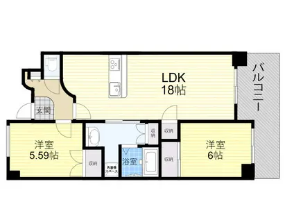 和の杜 (2LDK/7階)の間取り写真