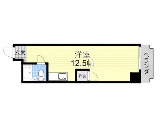プロヴァンス(ワンルーム/8階)の間取り写真