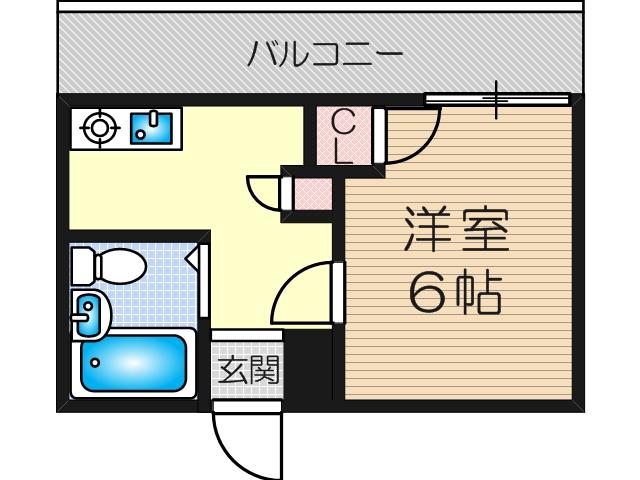IL SOLE十三(1K/6階)の間取り写真