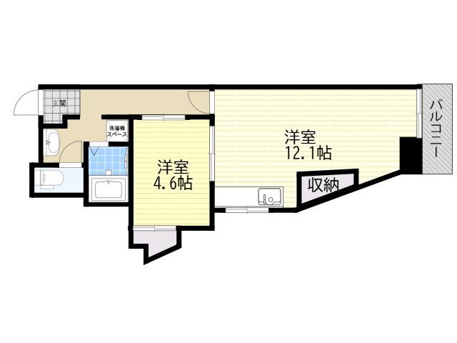 大拓ハイツ7(1LDK/3階)の間取り写真