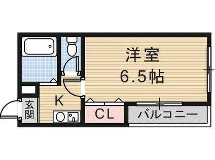 ウエストドリーム(1K/5階)の間取り写真