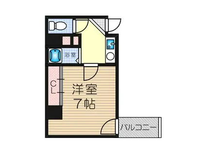 ユニテック十三(1K/3階)の間取り写真