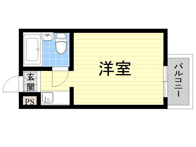 プレアール新北野(ワンルーム/3階)の間取り写真