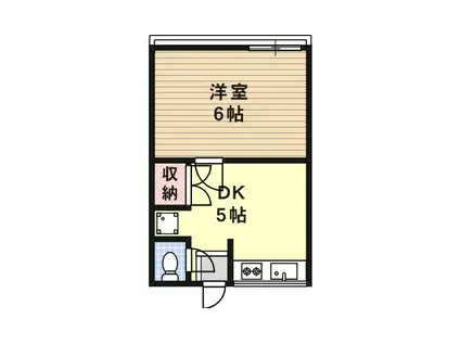 石井ハイツ(1DK/2階)の間取り写真