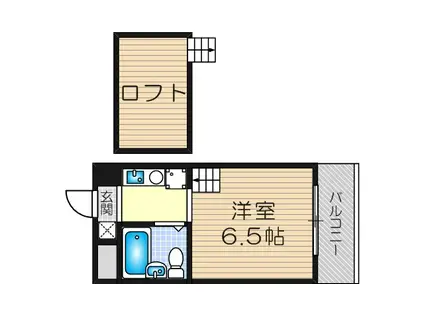パッサージュⅡ(1K/2階)の間取り写真