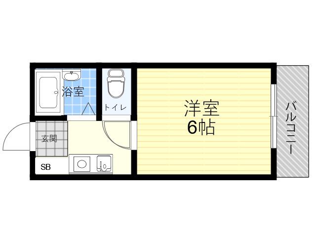コウヨウ姫里(1K/3階)の間取り写真
