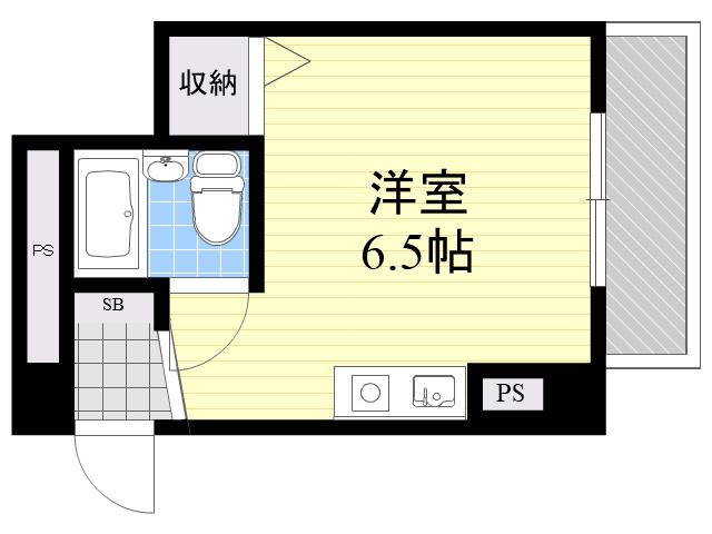REBANGA十三アパートメント(ワンルーム/3階)の間取り写真