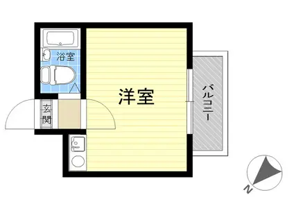 シャンクレール塚本(ワンルーム/4階)の間取り写真