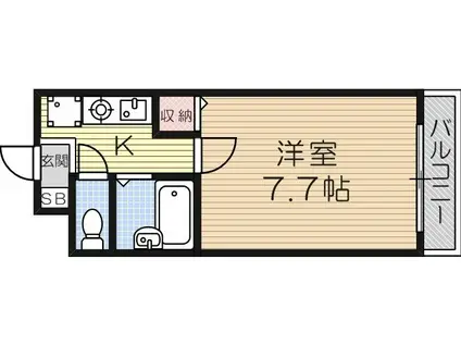 アークピア十三(1K/3階)の間取り写真