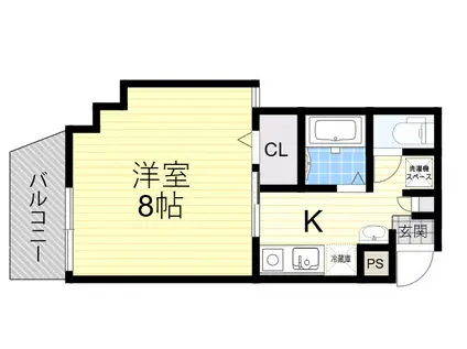 プルス塚本セイ(1K/2階)の間取り写真