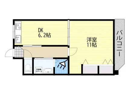 サンマンション新大阪(1LDK/7階)の間取り写真