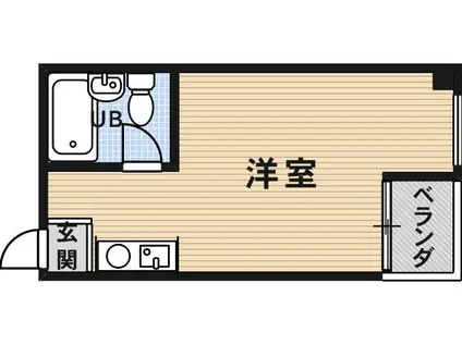 クリア新北野(ワンルーム/4階)の間取り写真