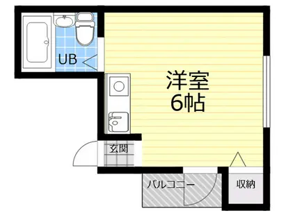 クリア新北野(ワンルーム/4階)の間取り写真