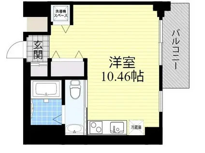 FEEL三国(ワンルーム/9階)の間取り写真