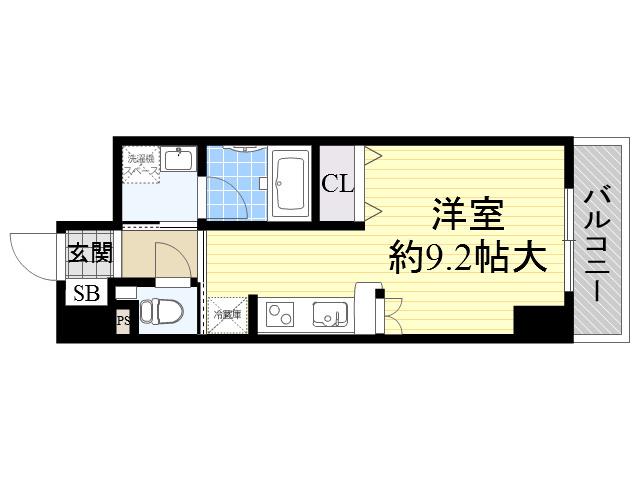 アーバネス淀川(ワンルーム/5階)の間取り写真