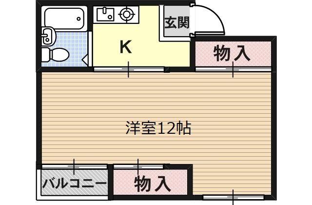 メゾンアイ(1K/1階)の間取り写真