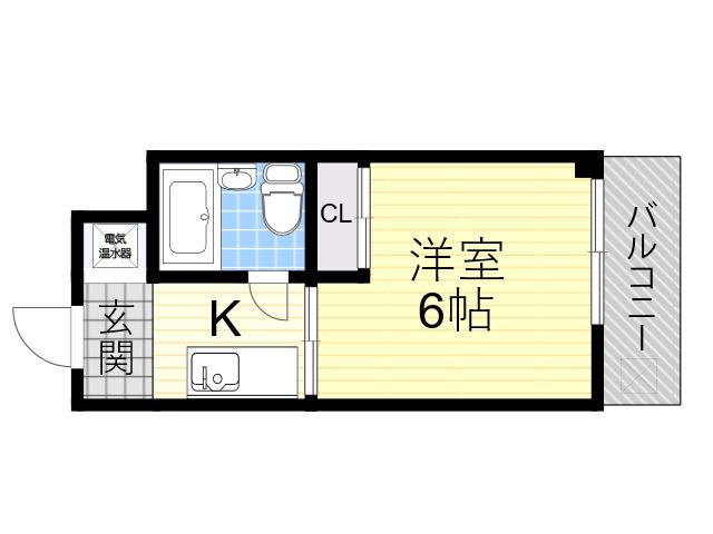 メゾンドソアレ(ワンルーム/1階)の間取り写真