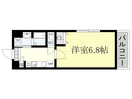 第3クリスタル三国駅前(1K/10階)の間取り写真