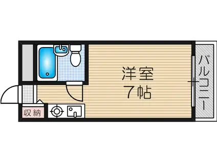 エステハイツ塚本(ワンルーム/2階)の間取り写真