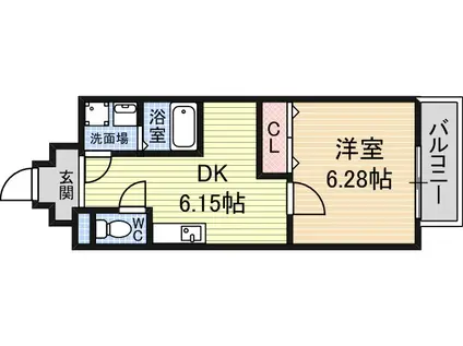ファクトリーエヌ(1DK/2階)の間取り写真