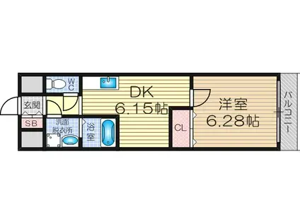 ファクトリーエヌ(1DK/5階)の間取り写真