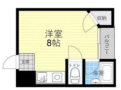 アムールKM(ワンルーム/5階)の間取り写真