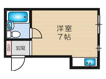 メゾン愛花夢十三(ワンルーム/5階)の間取り写真