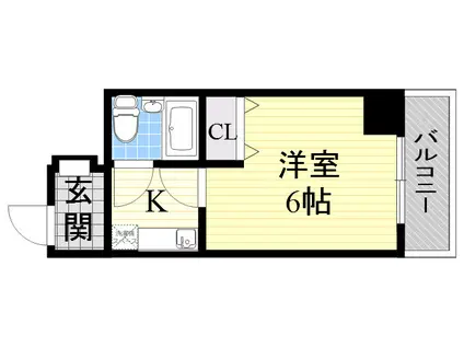 ワイズシャトー(1K/3階)の間取り写真