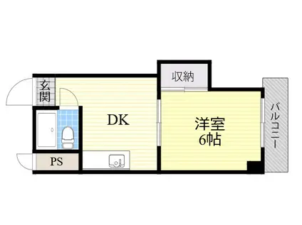 レクシア西中島3(1DK/7階)の間取り写真