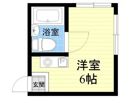 新大阪サンマンションⅡ号館(ワンルーム/2階)の間取り写真