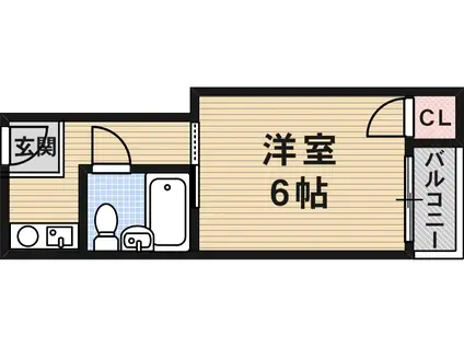 エス・テラス大阪ウエスト(1K/3階)の間取り写真