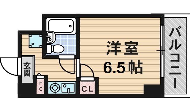 デリード塚本駅前(1K/1階)の間取り写真